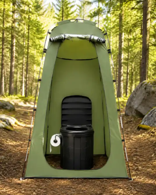 Portable plastic toilet